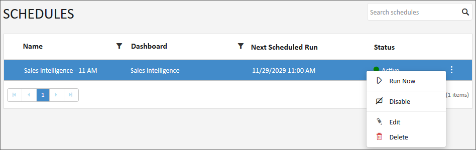 Manage Schedules