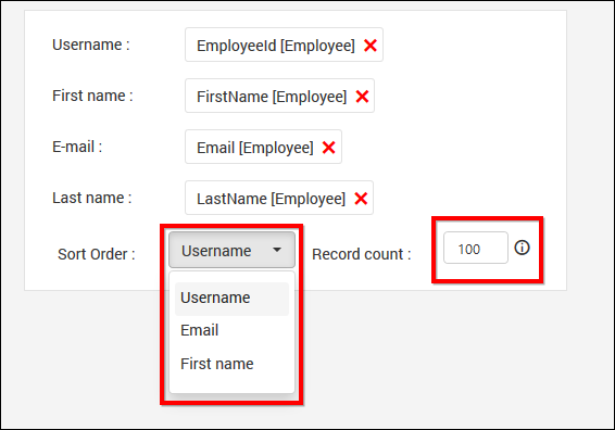 Select Sort Order