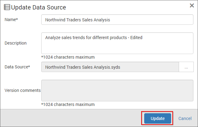 Update Data Source