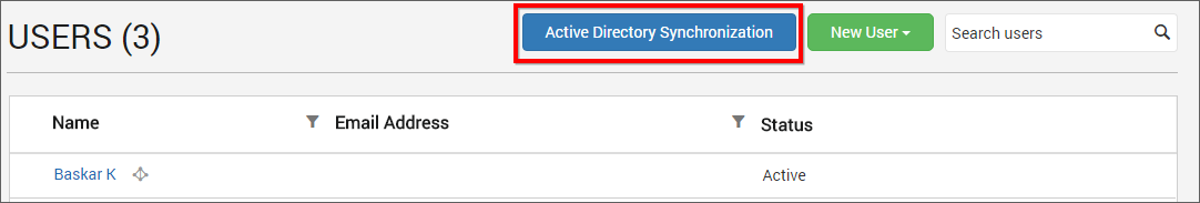 Active Directory Synchronization Link