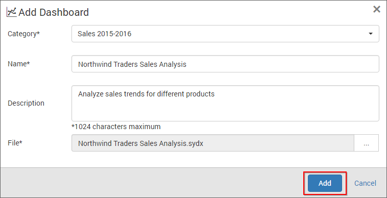 Add Dashboard