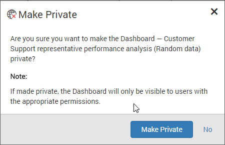Make Private dialog