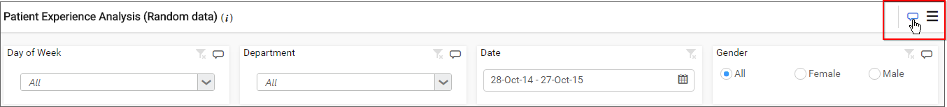 Click on comment icon
