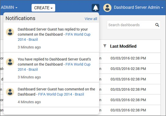 System notifications