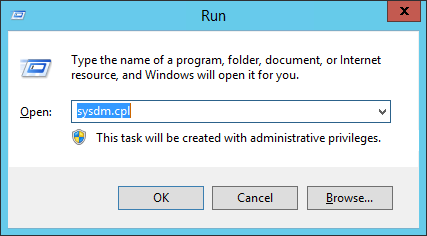 Run sysdm.cpl